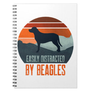 Carnet Facilement Distrait Par La Promenade De Beagles