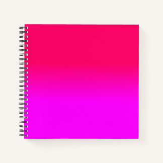 Carnet Fade couleur rose chaud et rose néon ombre