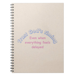 Carnet Faire confiance à Dieu.... typographie chrétienne