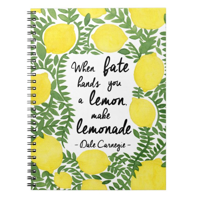 Carnet Faisons de la limonade (Devant)