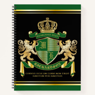 Carnet Faites votre propre blouse d'armoiries Green Gold