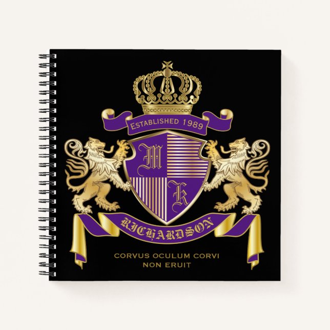Carnet Faites votre propre blouse d'armoiries Monogramme  (Devant)