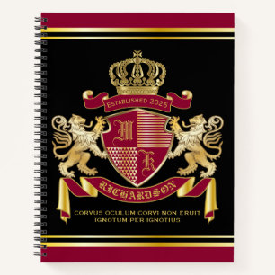 Carnet Faites votre propre blouse d'armoiries Rouge or Li