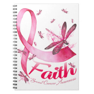 Carnet Faith Dragonfly Breast Cancer Awareness T-Shirt