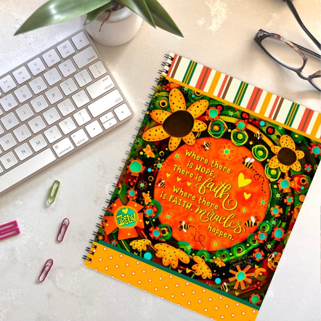 Carnet Faith Miracles Citer Floral Bumblebees Irelyn (Créateur téléchargé)