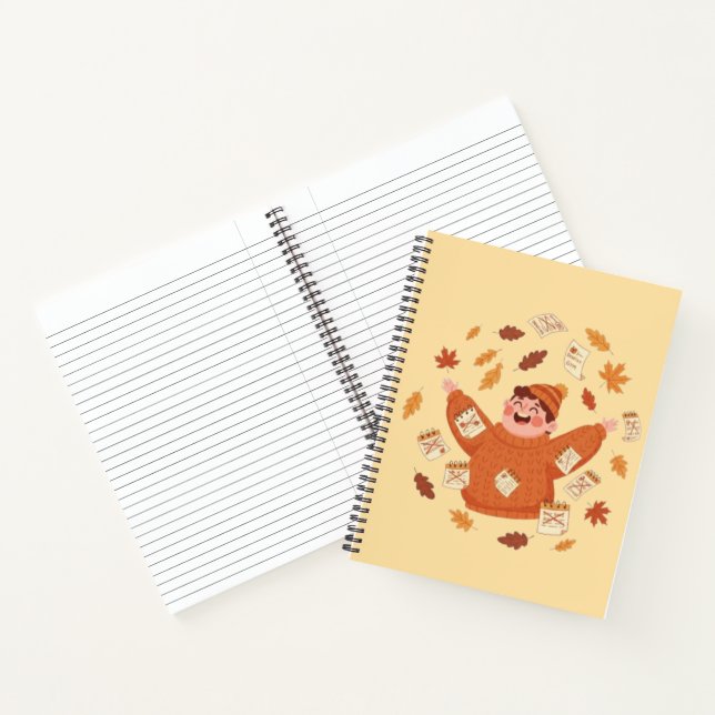 Carnet Fall Leaves Art | Playful Autumn Design (Intérieur)
