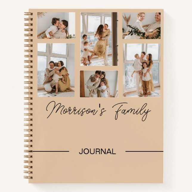 Carnet familial avec collage photos pour personnal (Devant)