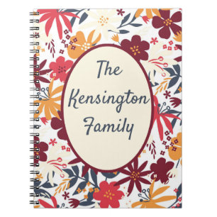 Carnet familial bohème personnalisé