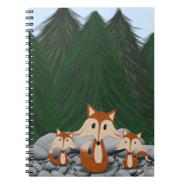 Carnet Famille adorable de renards (Devant)