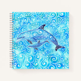 Carnet Famille tourbillonnant de dauphins