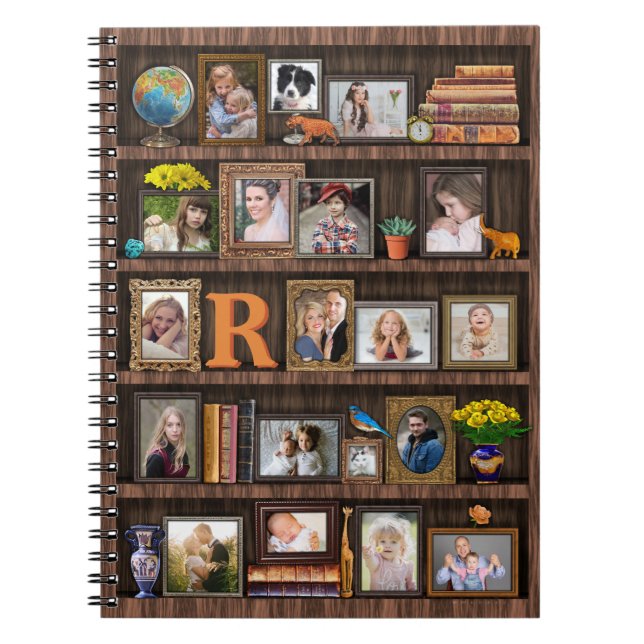 Carnet Family Photo Collage Antique Boîtier Personnalisé (Devant)