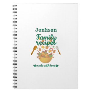 Carnet Family Recipes Kitchen Notebook