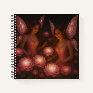 Carnet Fantasie florale romantique cadeau fée rose