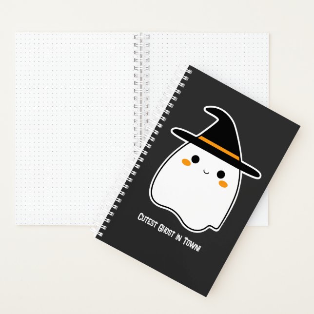 Carnet Fantôme mignon avec image personnalisée et texte (À l'intérieur)