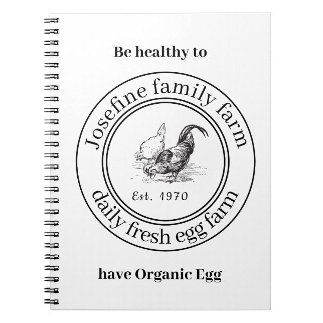 Carnet Farm Fresh Eggs Chicken Coop Rustic Country Farm (Devant)