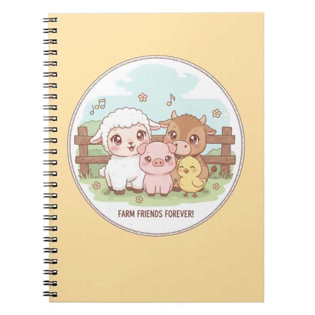 Carnet Farm friends forever - cute & cozy (Devant)