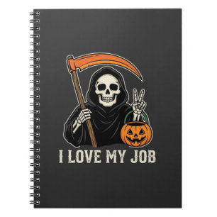 Carnet Faucheur J'aime Mon Travail Design Halloween