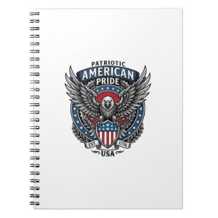 Carnet Faucon de bataille patriotique Aigle et faucon pat