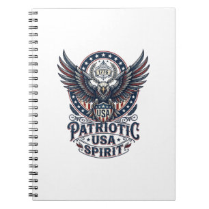 Carnet Faucon de bataille patriotique Aigle patriotique &
