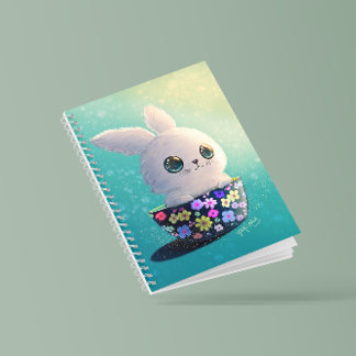 Carnet Faune adorable du printemps Gardien : Lapin en fle