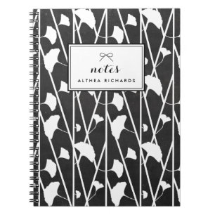 Carnet Faux Chalkboard Floral Vines Motif Personnalisé