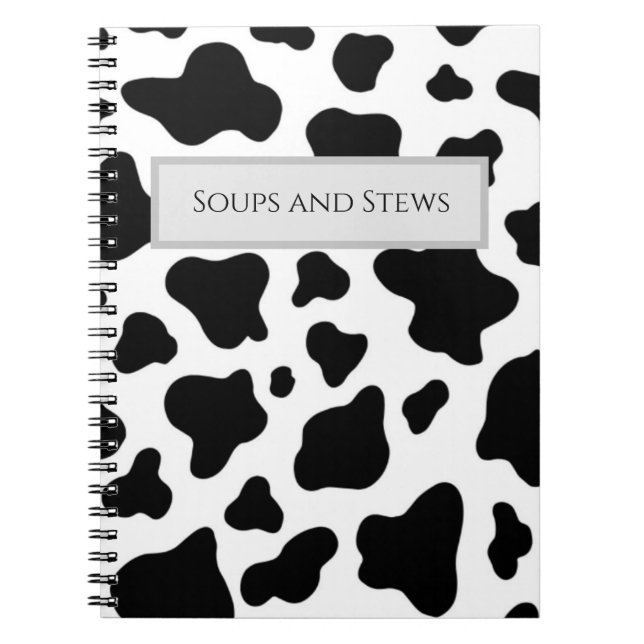 Carnet Faux Cow Hide Spiral Photo Notebook (Devant)