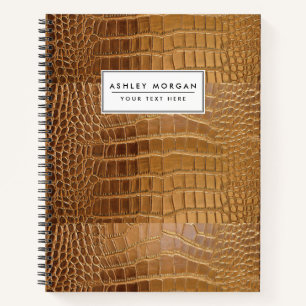 Carnet Faux Crocodile Motif de peau animale en cuir