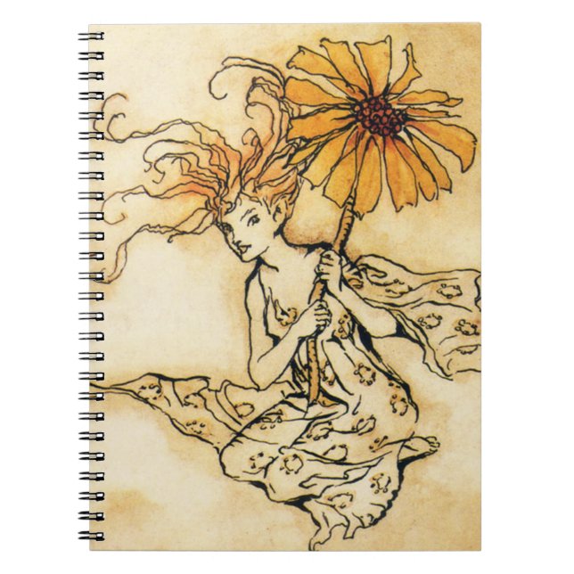 Carnet Fée avec la fleur (Devant)