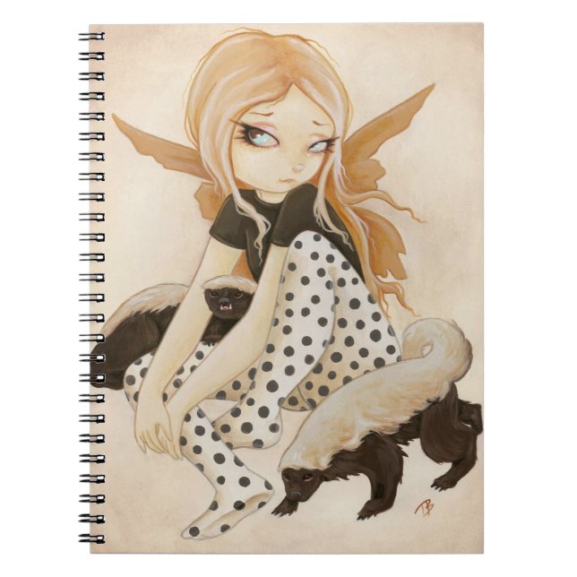 Carnet Fée de miel avec des blaireaux de miel (Devant)