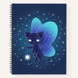 Carnet Fée Étoilée de Nuit Chat Pixie