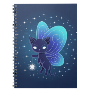 Carnet Fée Pixie Chat Étoile de Nuit