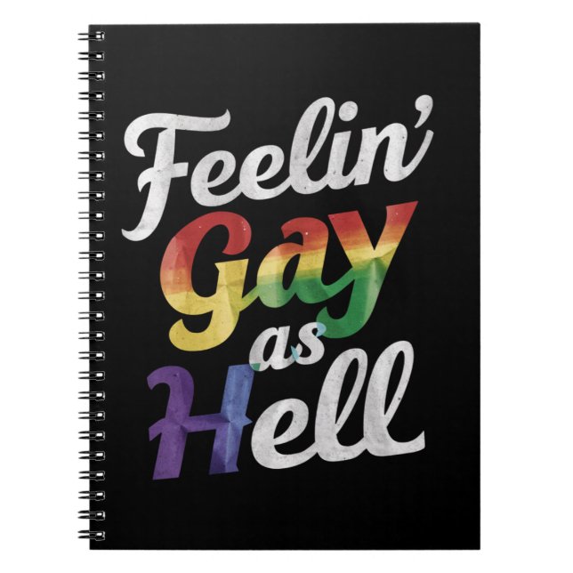 Carnet Feelin' Gay As Hell LGBT Pride (Devant)