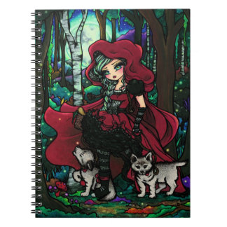 Carnet féerique d'imaginaire de fille rouge de