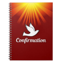 Félicitations Dove de confirmation avec Or/Rouge