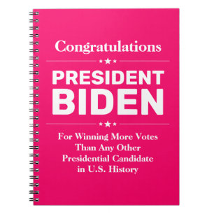 Carnet Félicitations Président Biden Candidat le plus vot