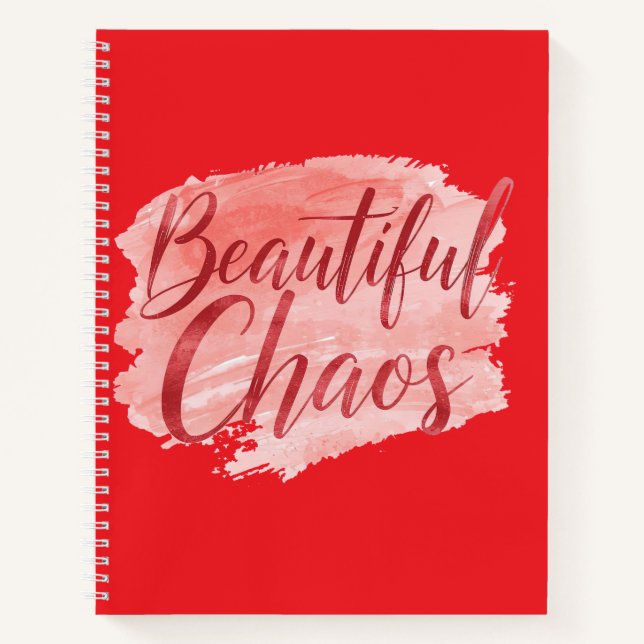 Carnet Feminine Pink Watercolor Beautiful Chaos (Devant)