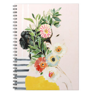 Carnet Femme aux fleurs