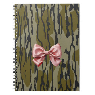 Carnet Femme Bottomland Camo Cute Rose Ribbon Bow