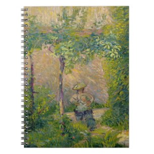 Carnet Femme dans le jardin (huile sur la toile)