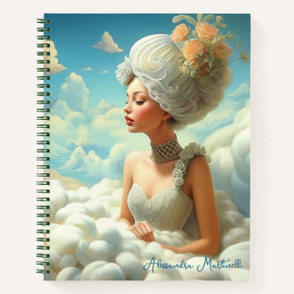 Carnet Femme dans les nuages - Imaginaire personnalisé