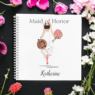 Carnet Femme d'honneur Bridesmaid Nom de la mode élégante