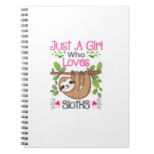 Carnet Femme Fille Amoureuse de Paresseux Mignon Juste un