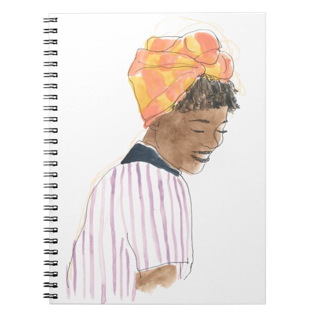 Carnet Femme forte et belle souriante (Devant)