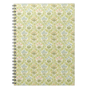 Carnet Femme girly à motif floral vert