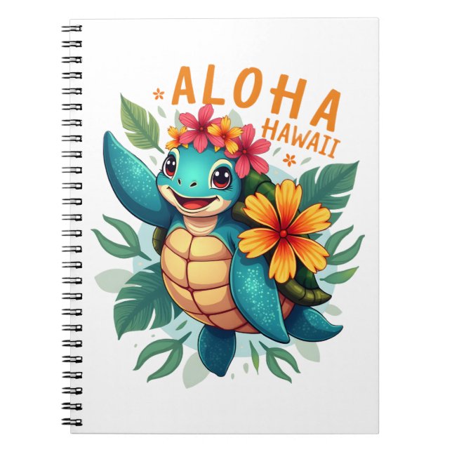 Carnet Femme Hawaiienne-Chemise Aloha Hawaii (Devant)