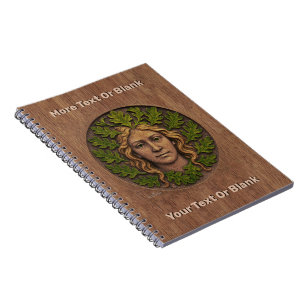 Carnet Femme verte - Bois