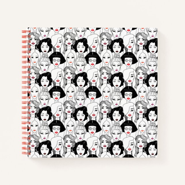 Carnet Femmes avec Motif à lèvres (Devant)