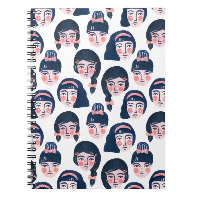 Carnet Femmes fantasques : Dessin sur le visage (Devant)