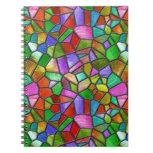 Carnet Fenêtre de verre coloré abstrait