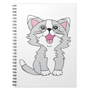 Carnet Fer Cute Chat esthétique Happy Chat Clipart Dessin